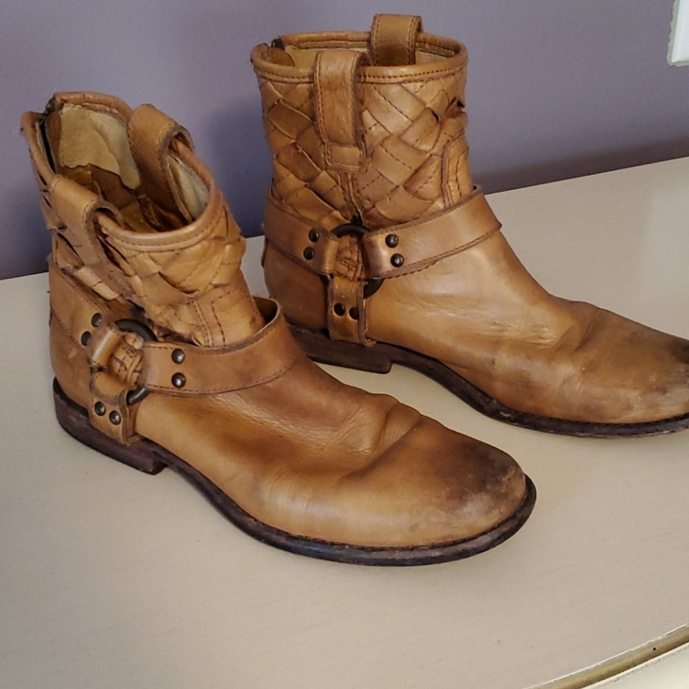 Leather Frye Ankle Boots